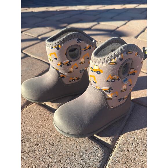 JAN & JUL Waterproof Boots Size Kids Gray Construction Boot - Picture 3 of 9